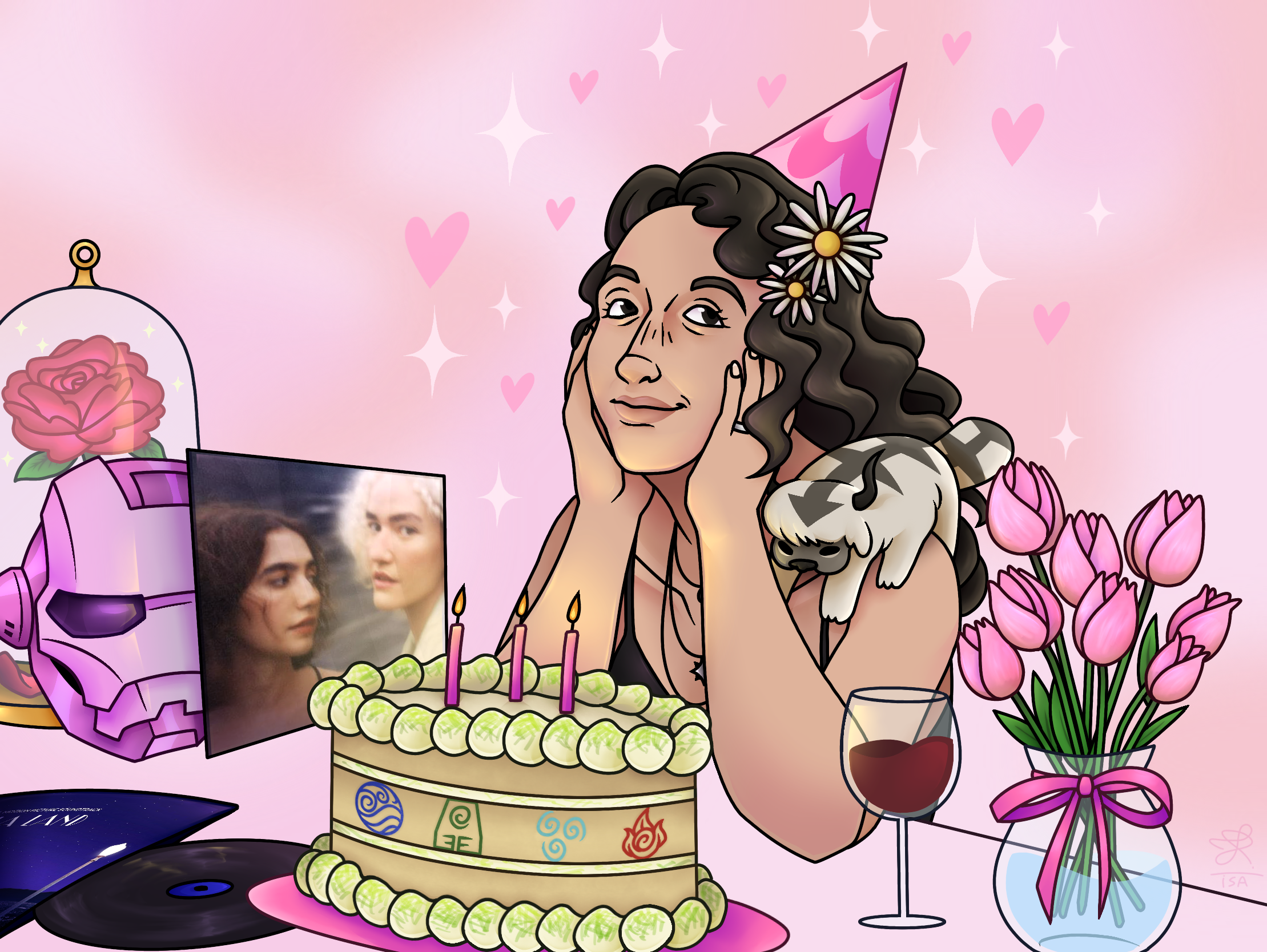 Arte de aniversário para Sarinhah